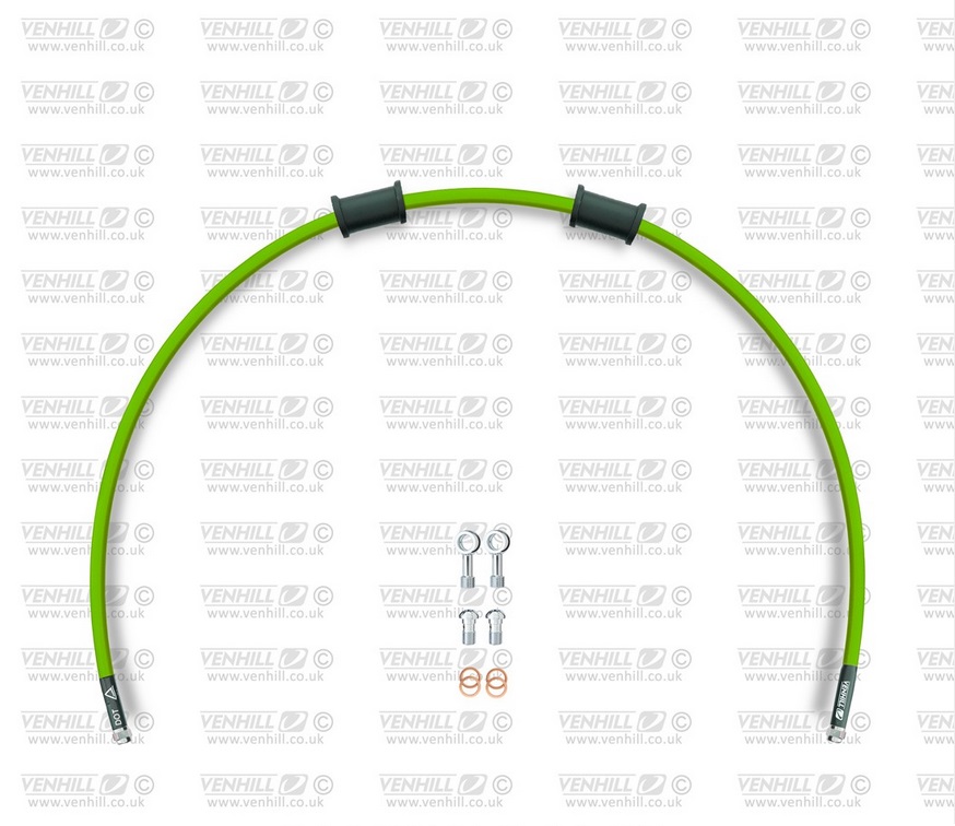 Kit conducte de frana fata Venhill BMW-10008F-GR POWERHOSEPLUS (1 conducta in kit) Green hoses, chromed fittings