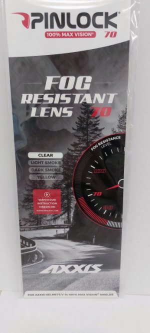Fog resistant lens AXXIS PINLOCK 70 transparent for COBRA