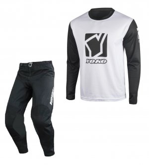 Set of MX pants and MX jersey YOKO TRE+SCRAMBLE black; white/black 36 (XL)