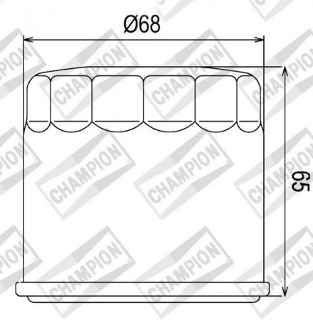 Filtru de ulei CHAMPION COF038 pentru APRILIA Tuono 1000 V4 R (APRC) (2011-2014)