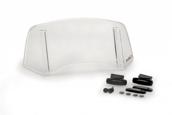Multiadjustable visor PUIG 2.0 fixed by screws transparent pentru APRILIA RS 50