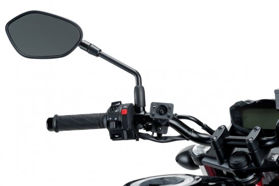 Backmirror handlebar support PUIG Negru pentru APRILIA Tuono 1000 V4 R (APRC) (2011-2014)