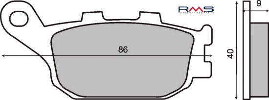 Placute de frana RMS 225100930 organic