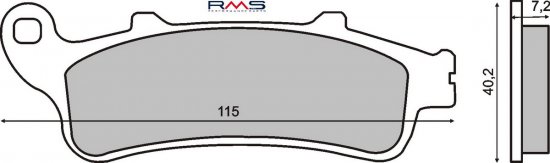 Placute de frana RMS 225100970 organic