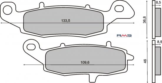 Placute de frana RMS 225101240 organic