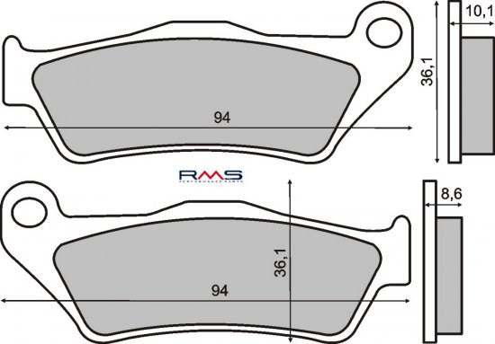 Placute de frana RMS 225101380 organic