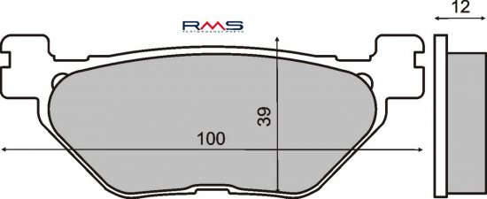 Placute de frana RMS 225101410 organic