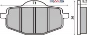 Placute de frana RMS 225101430 fata Not homologated organic