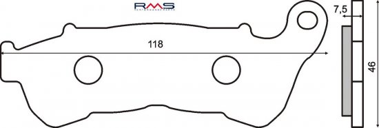 Placute de frana RMS 225102540 organic