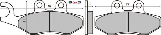 Placute de frana RMS 225102620 organic