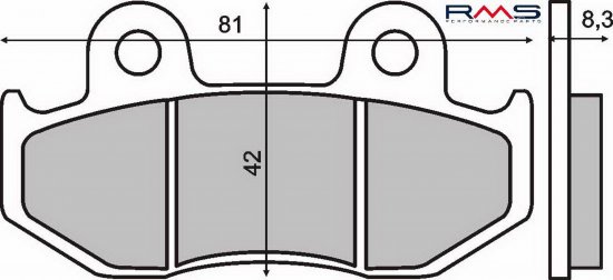 Placute de frana RMS 225102650 organic