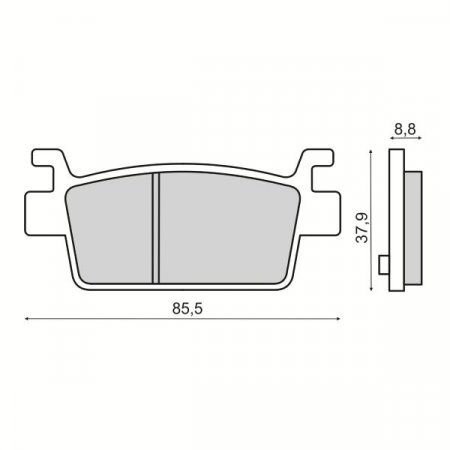 Placute de frana RMS 225103570 spate organic