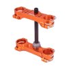 Triple clamp X-TRIG 40504005 ROCS TECH Portocaliu