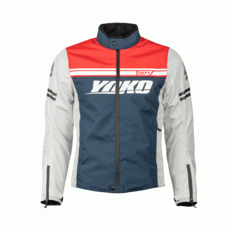 Geaca YOKO GARTSA grey / navy / red XXXL pentru APRILIA RSV 1000 R (Mille)