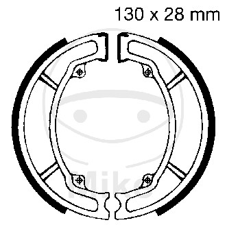 Brake shoe set EBC Y506G canelati inclusiv arcurile