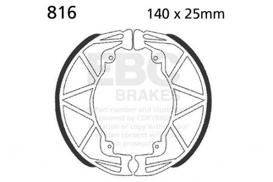 Brake shoe set EBC pentru APRILIA Scarabeo 50 (Di-tech) (2002-2017)