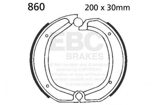 Brake shoe set EBC pentru BMW R 80 (1977-1980)