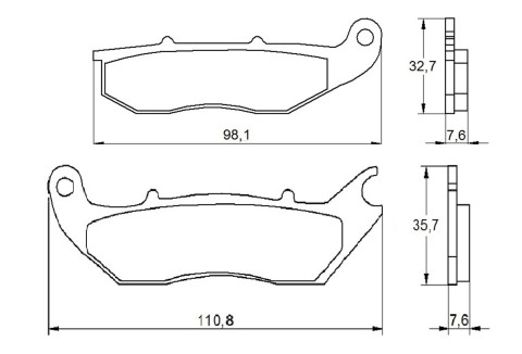 Placute de frana ACCOSSATO AGPA160 OR