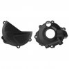 Clutch and ignition cover protector kit POLISPORT 90957 Negru