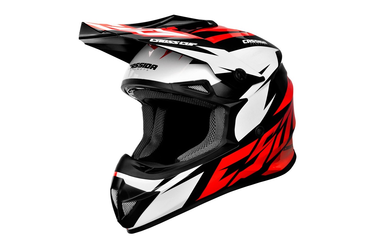 Casca motocros CASSIDA CROSS CUP TWO red/ white/ black 2XL