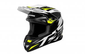 Casca motocros CASSIDA CROSS CUP TWO white/ yellow fluo/ black/ grey XS