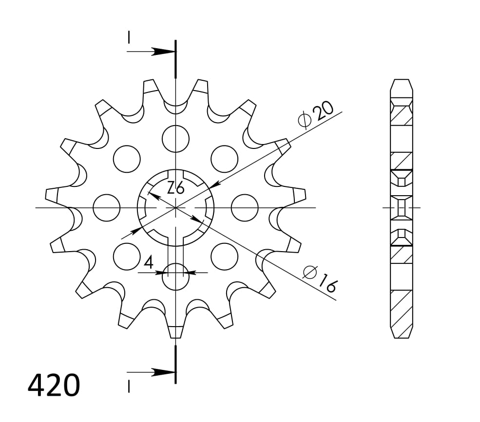 Pinion fata SUPERSPROX CST-546:12 12T, 420