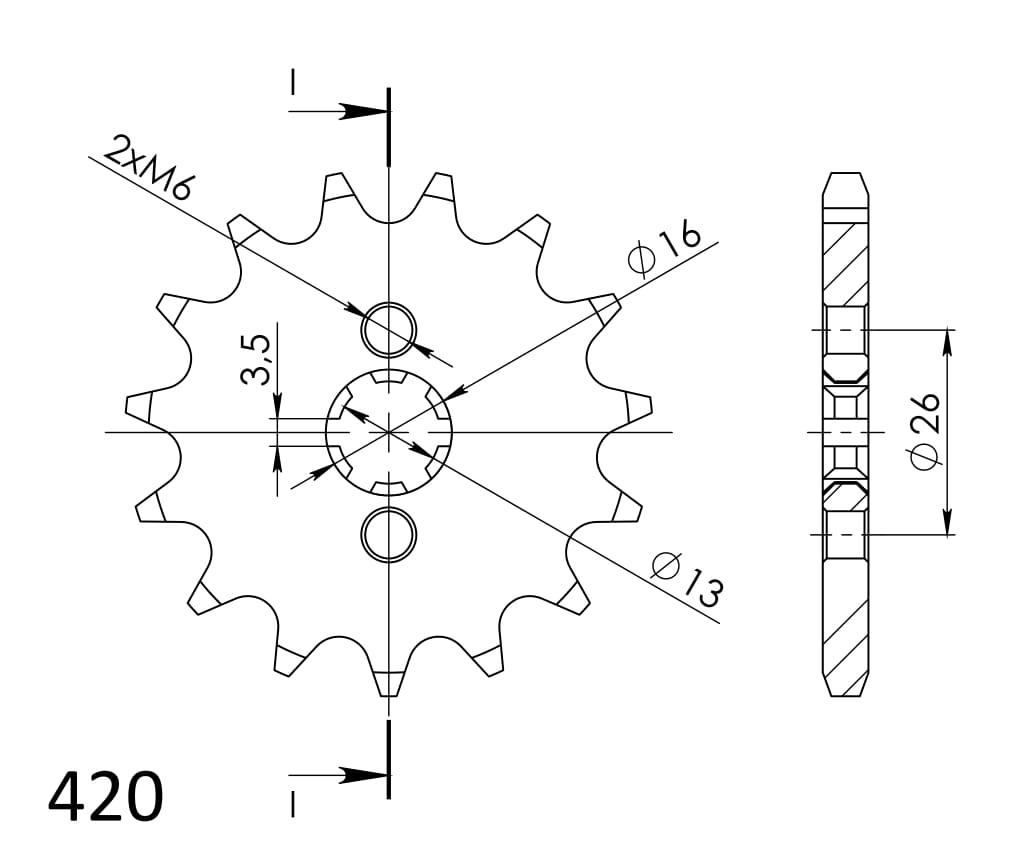 Pinion fata SUPERSPROX CST-563:10 10T, 420