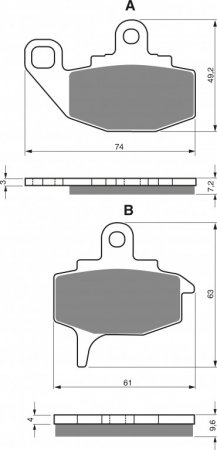 Placute de frana GOLDFREN 035 S3