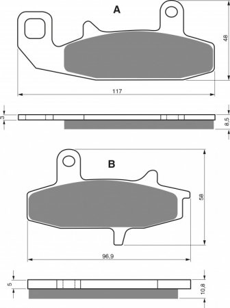 Placute de frana GOLDFREN 036 S3