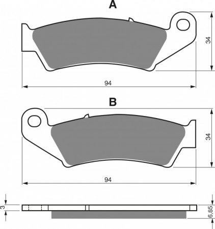 Placute de frana GOLDFREN 041 K5