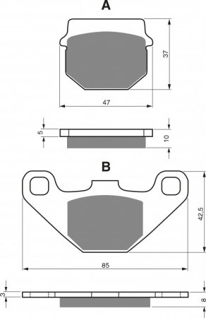 Placute de frana GOLDFREN 042 K5