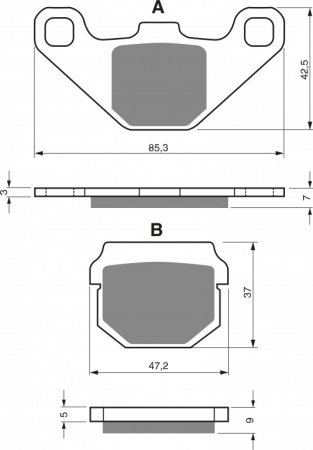 Placute de frana GOLDFREN 047 S3