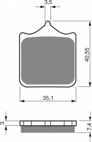 Placute de frana GOLDFREN AD (1 set = 4 pcs)