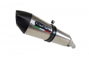 Dual slip-on exhaust GPR GPE ANN. Brushed Titanium including removable db killers and link pipes