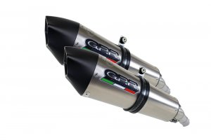 Dual slip-on exhaust GPR GPE ANN. Brushed Titanium including link pipes