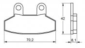 Placute de frana ACCOSSATO AGPA158 OR