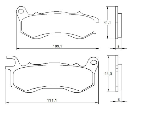 Placute de frana ACCOSSATO AGPA171 OR