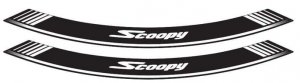 Rim strip PUIG SCOOPY argintiu set of 8 rim strips