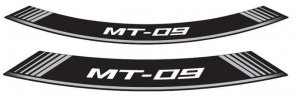 Rim strip PUIG MT-09 argintiu set of 8 rim strips