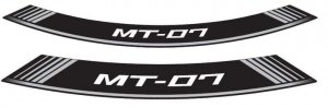 Rim strip PUIG MT-07 argintiu set of 8 rim strips