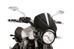 Windshield PUIG 9560F RETROVISION matt black dark smoke