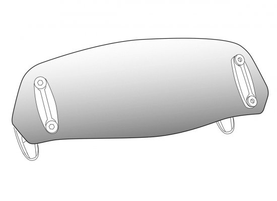 Multiadjustable visor PUIG fixed by screws transparent pentru APRILIA RS 50