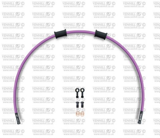 Kit conducte de frana fata Venhill POWERHOSEPLUS (1 conducta in kit) Purple hoses, black fittings pentru APRILIA Moto 650