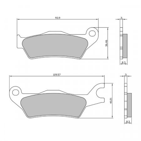 Placute de frana RMS 225103690 fata homologated organic