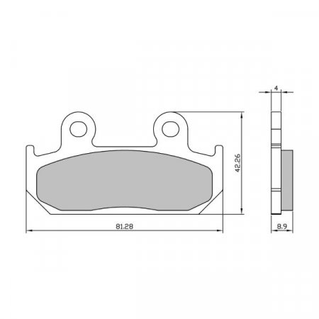 Placute de frana RMS 225103700 fata homologated organic