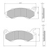 Placute de frana RMS 225103730 fata homologated organic