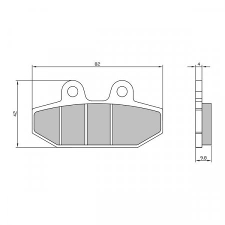 Placute de frana RMS 225103780 fata homologated organic