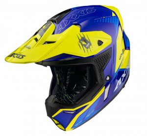 MX helmet AXXIS WOLF ABS star track c17 blue matt blue XS